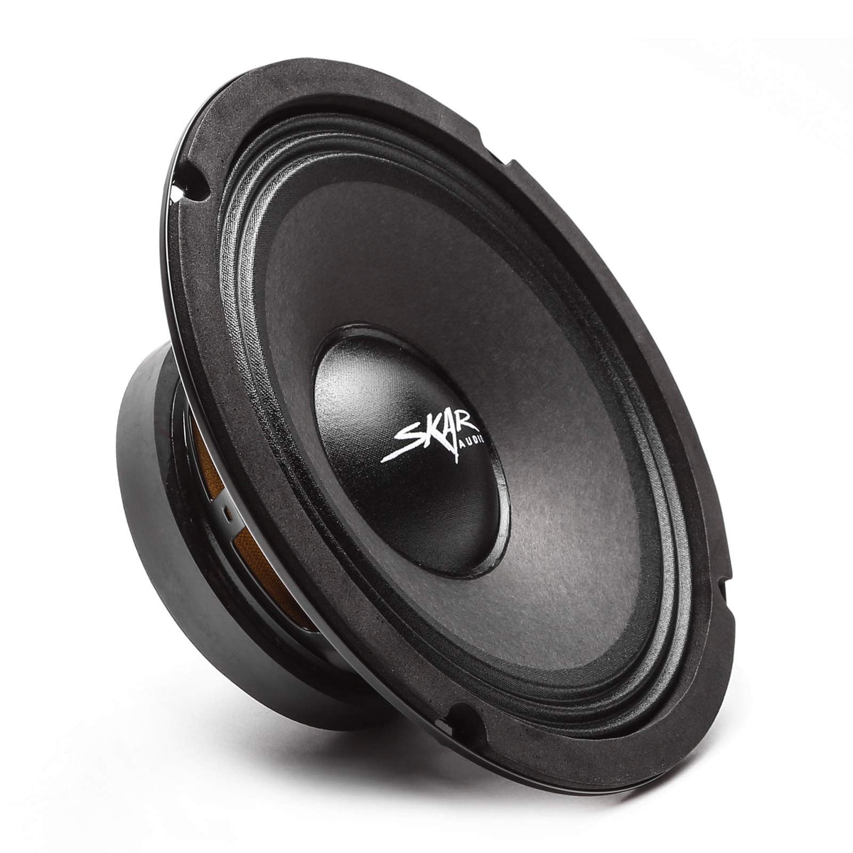 Skar Audio FSX8-4 front view showing cone and surround, clear midrange definition