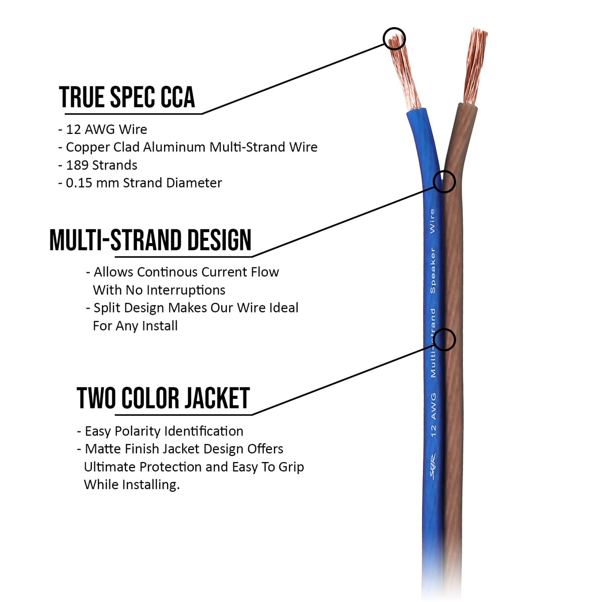 Skar Audio wire routed through car door jamb demonstrating neat, tight-space installation