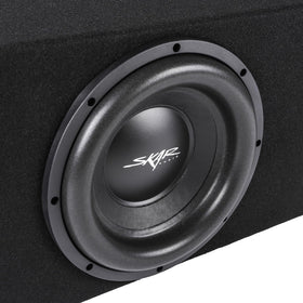 Skar Audio premium trunk-liner carpeting finish on enclosure