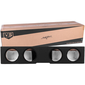 Skar Audio Quad 8 front-firing enclosure boosts deep bass in Silverado Crew Cab