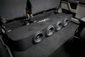 Skar Audio quad 8-inch enclosure fits 2017-2025 Ford F-250/F-350 crew cab trucks