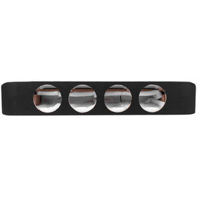 Skar Audio enclosure with premium black trunk liner finish blending with vehicle interior