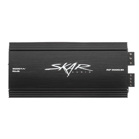 Skar Audio RP-1500.1D front view showcases compact monoblock design for cleaner installs.