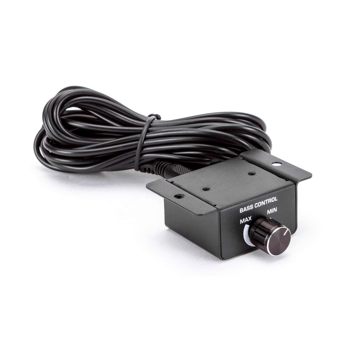 Skar Audio RP-2000.1D remote subwoofer level control accessible from the front seat.