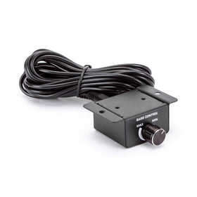 Skar Audio RP-2000.1D remote subwoofer level control accessible from the front seat.