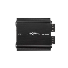 Skar Audio RP-350-1D mosfet amplifier front view highlighting compact power for subwoofers.