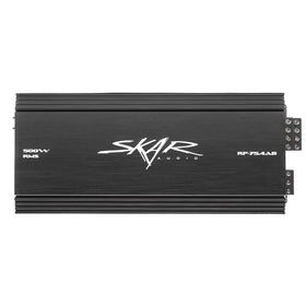 Skar Audio RP-75.4AB front panel shows four-channel layout for clean sound delivery