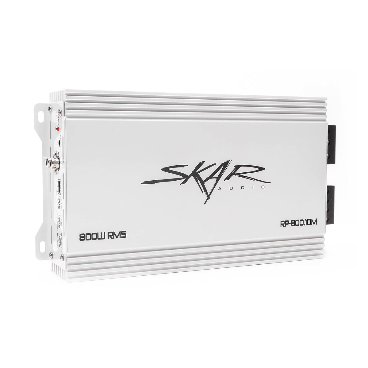 Skar Audio RP-800.1DM front view for robust boat bass on deck.