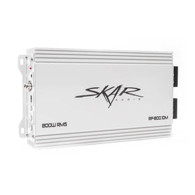 Skar Audio RP-800.1DM front view for robust boat bass on deck.
