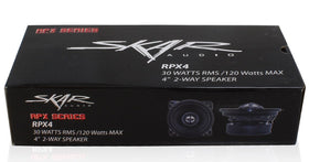 Skar Audio RPX4 next to coin showing compact size and space-saving benefit
