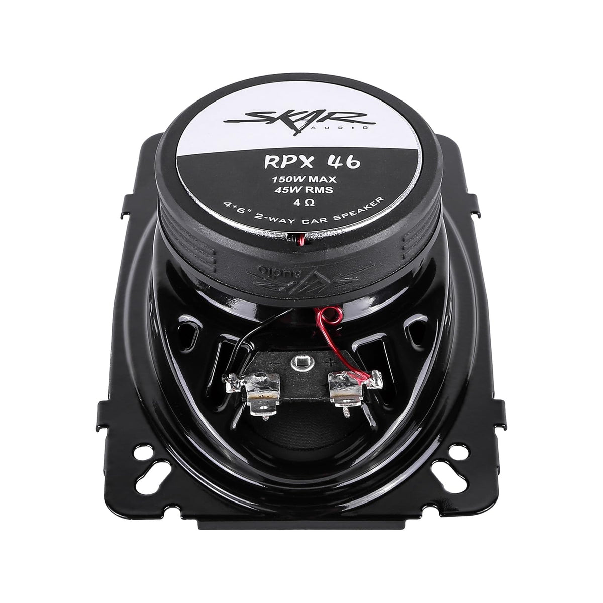 Skar Audio RPX46 installed in car door illustrating improved in-car audio