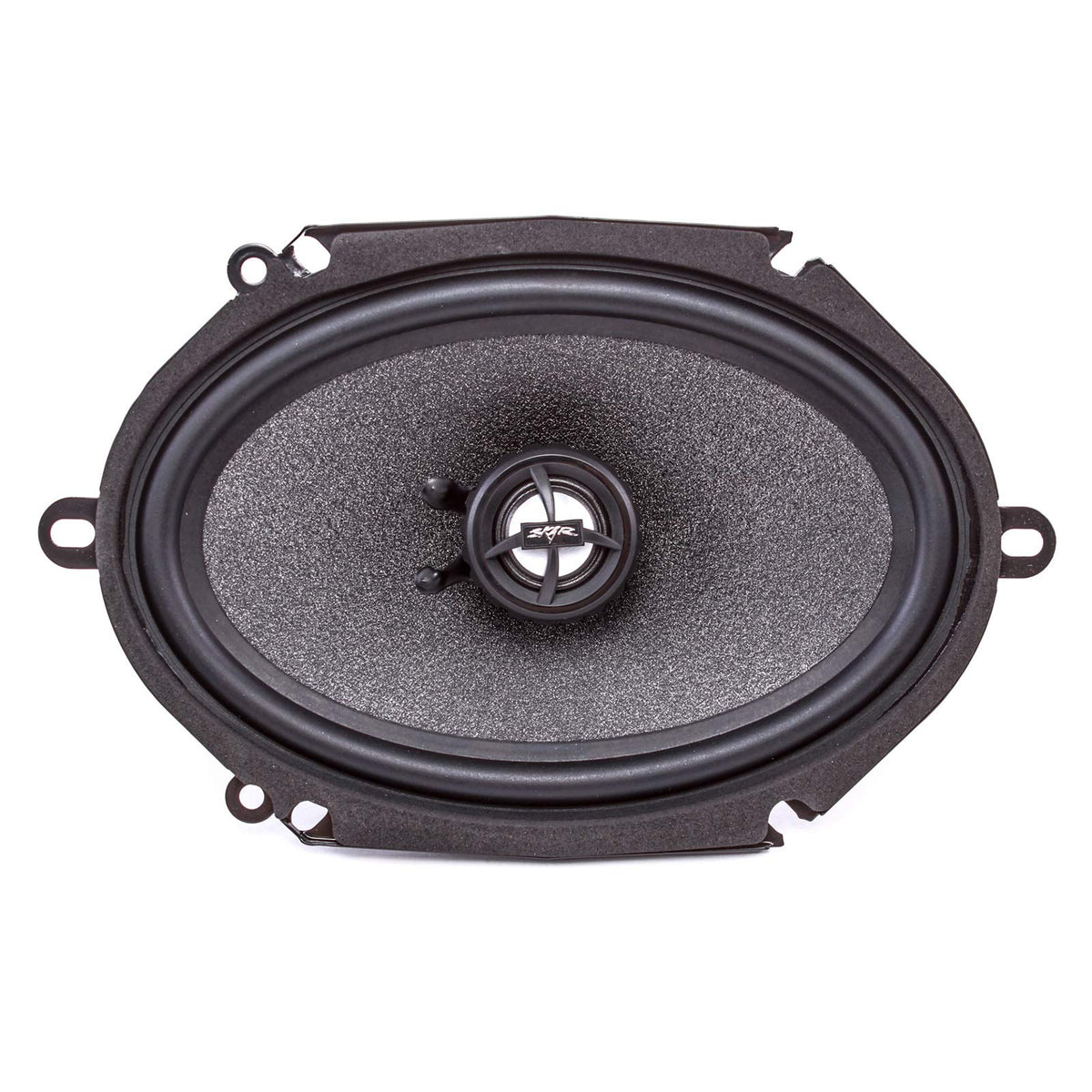 Skar Audio RPX68 surround detail showing durable butyl rubber for bass control.