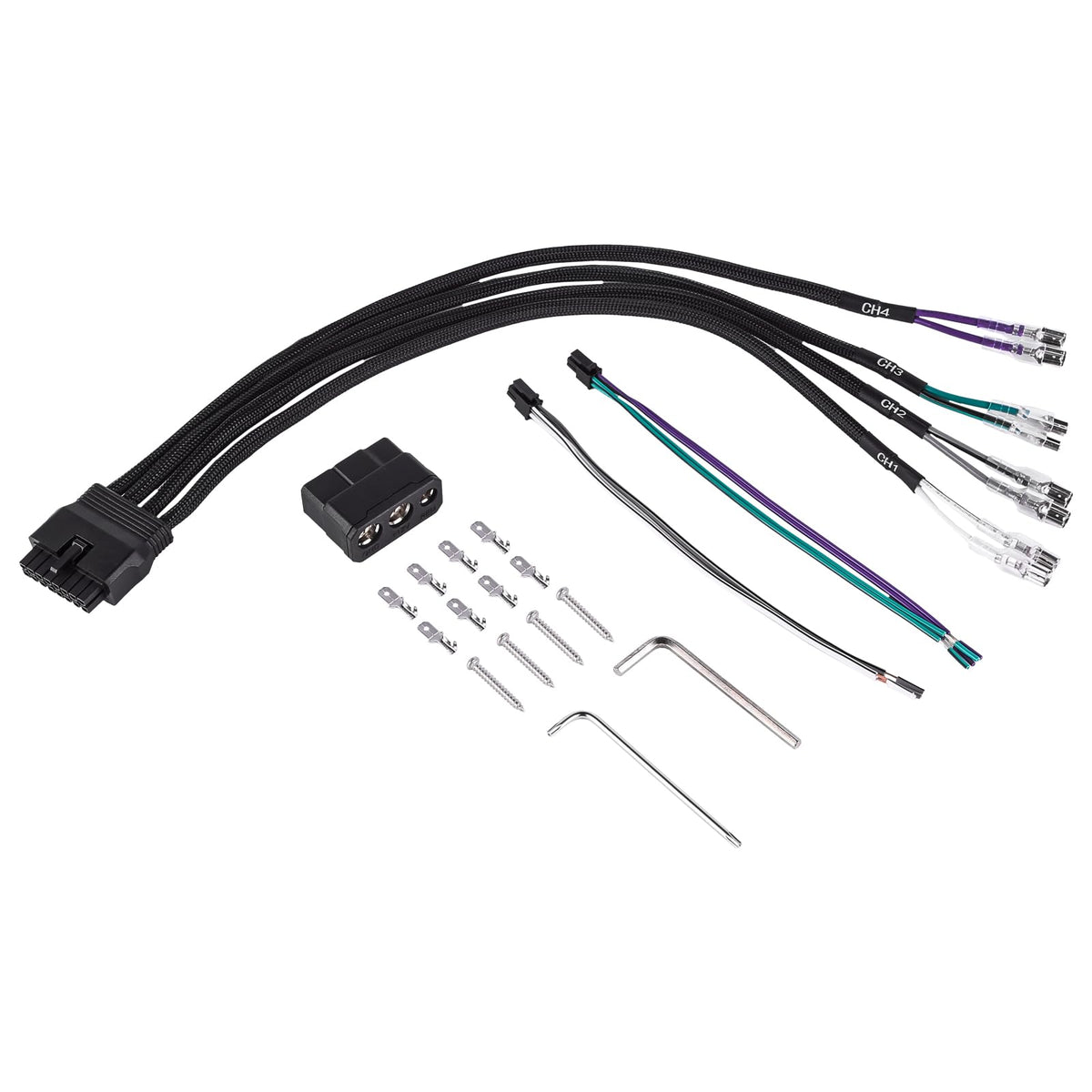 Skar Audio SA-125.4D bridge mode supports versatile power pairing.