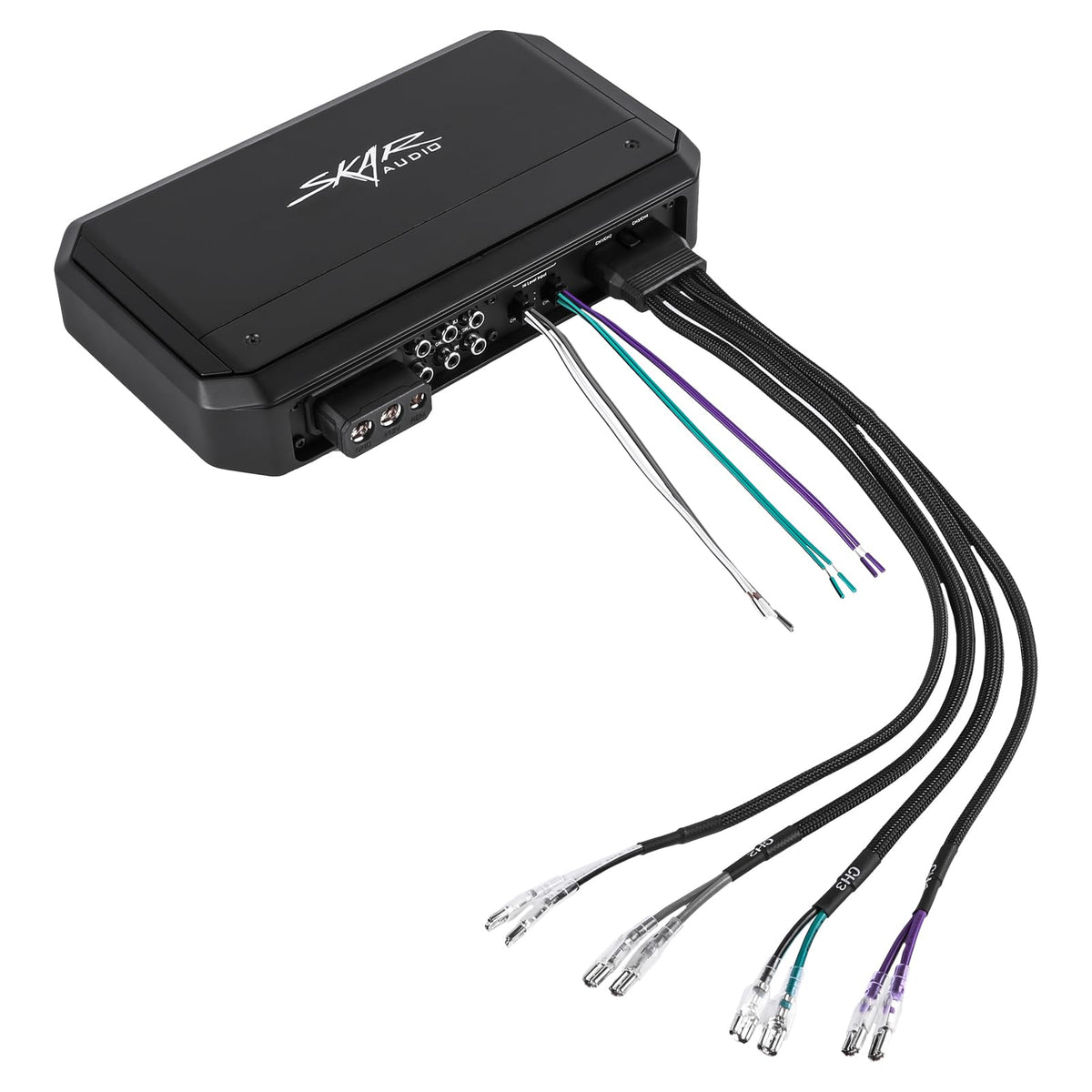 Skar Audio SA-125.4D compact design fits tight vehicle spaces.