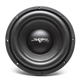 Skar Audio SDR-10 D2 voice coil closeup, showing 2.5-inch high-temperature copper coil for power handling.