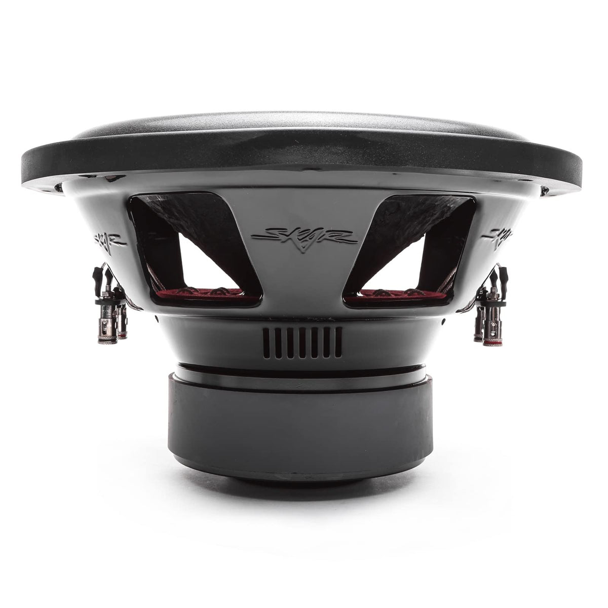 Skar Audio SDR-12 copper voice coil close-up illustrating high-temp performance
