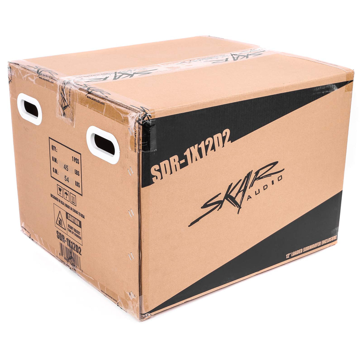 Skar Audio SDR-1X12D2 front-baffle detail for flush installation