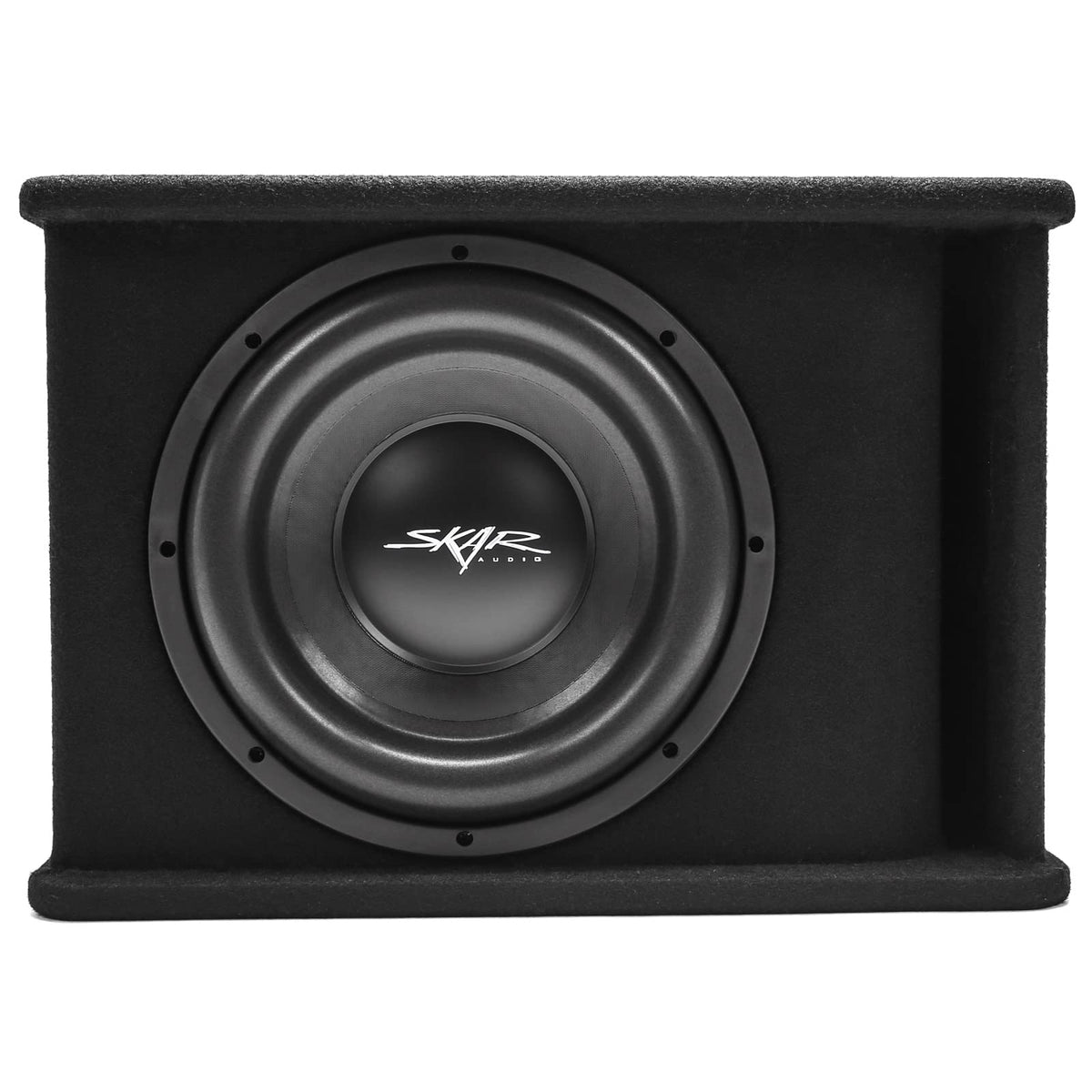 Skar Audio SDR-1X12D2 enclosure side view fits tight spaces for car installs