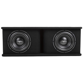 Skar Audio SDR-2X10D4 dual 10-inch enclosure front view with flush baffle