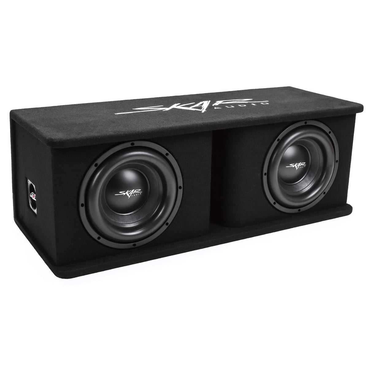Skar Audio SDR-2X10D4 dual 10-inch enclosure side view for deep bass