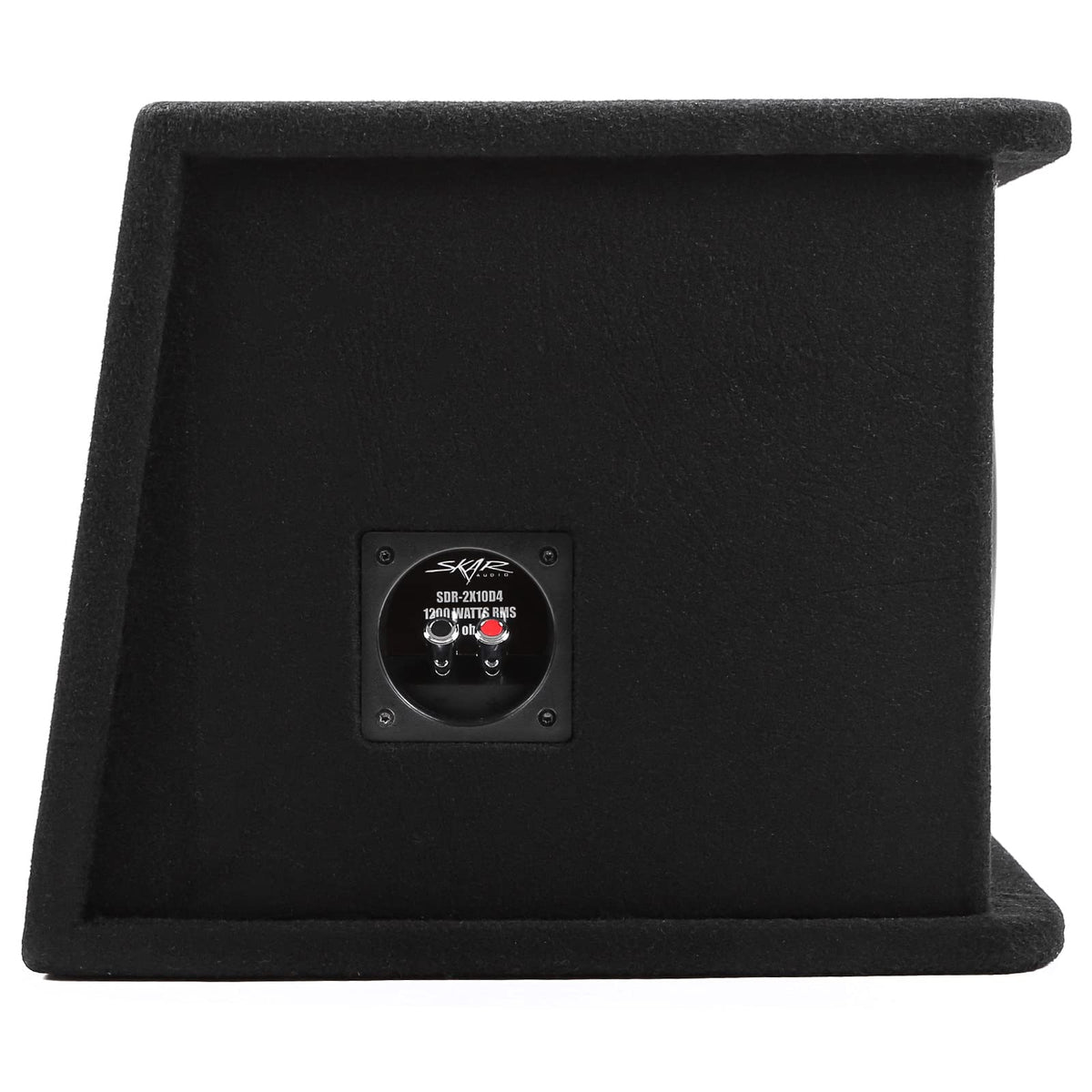 Skar Audio SDR-2X10D4 5/8-inch MDF with black carpeting finish