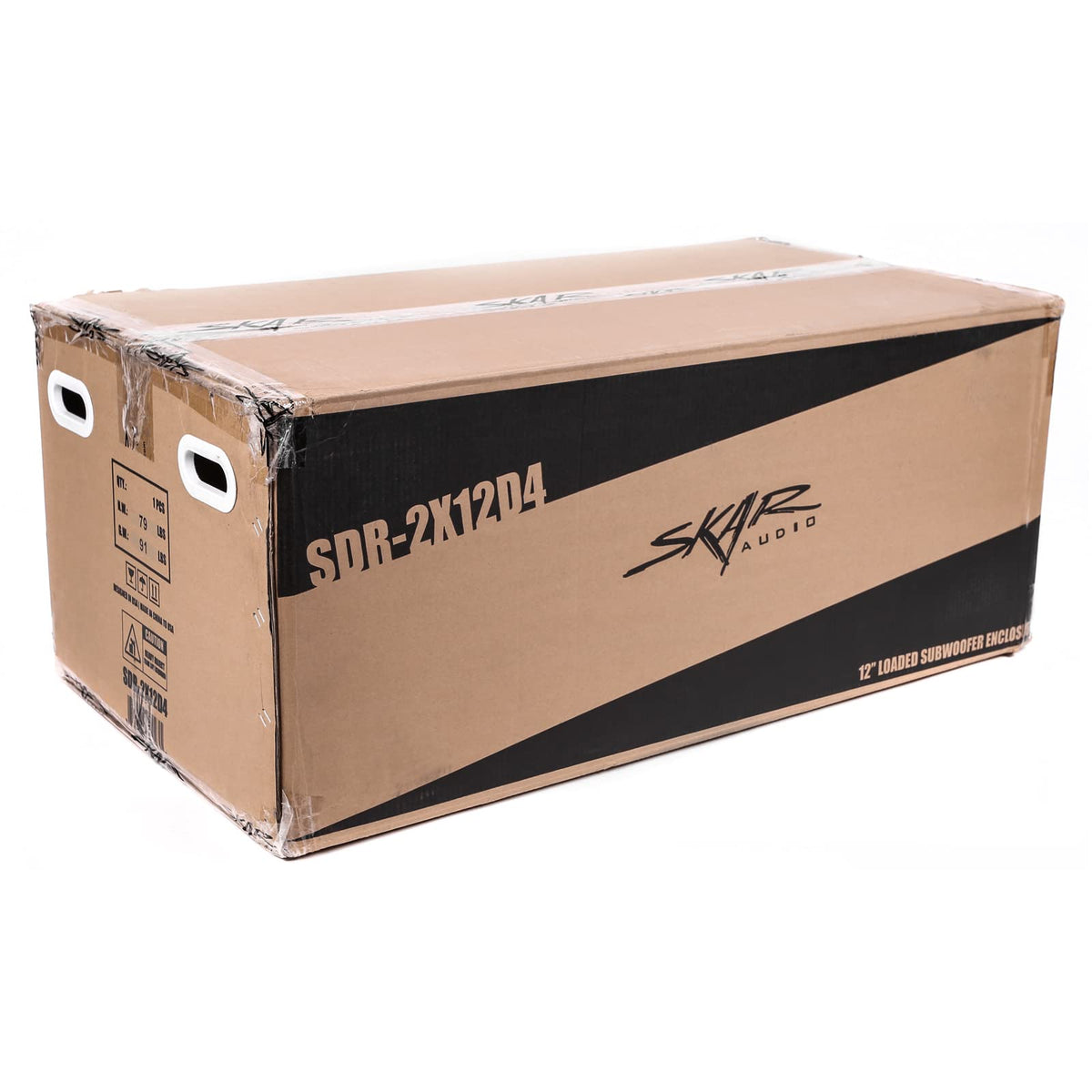 Skar Audio SDR-2X12D4 black carpet finish suits various car interiors.