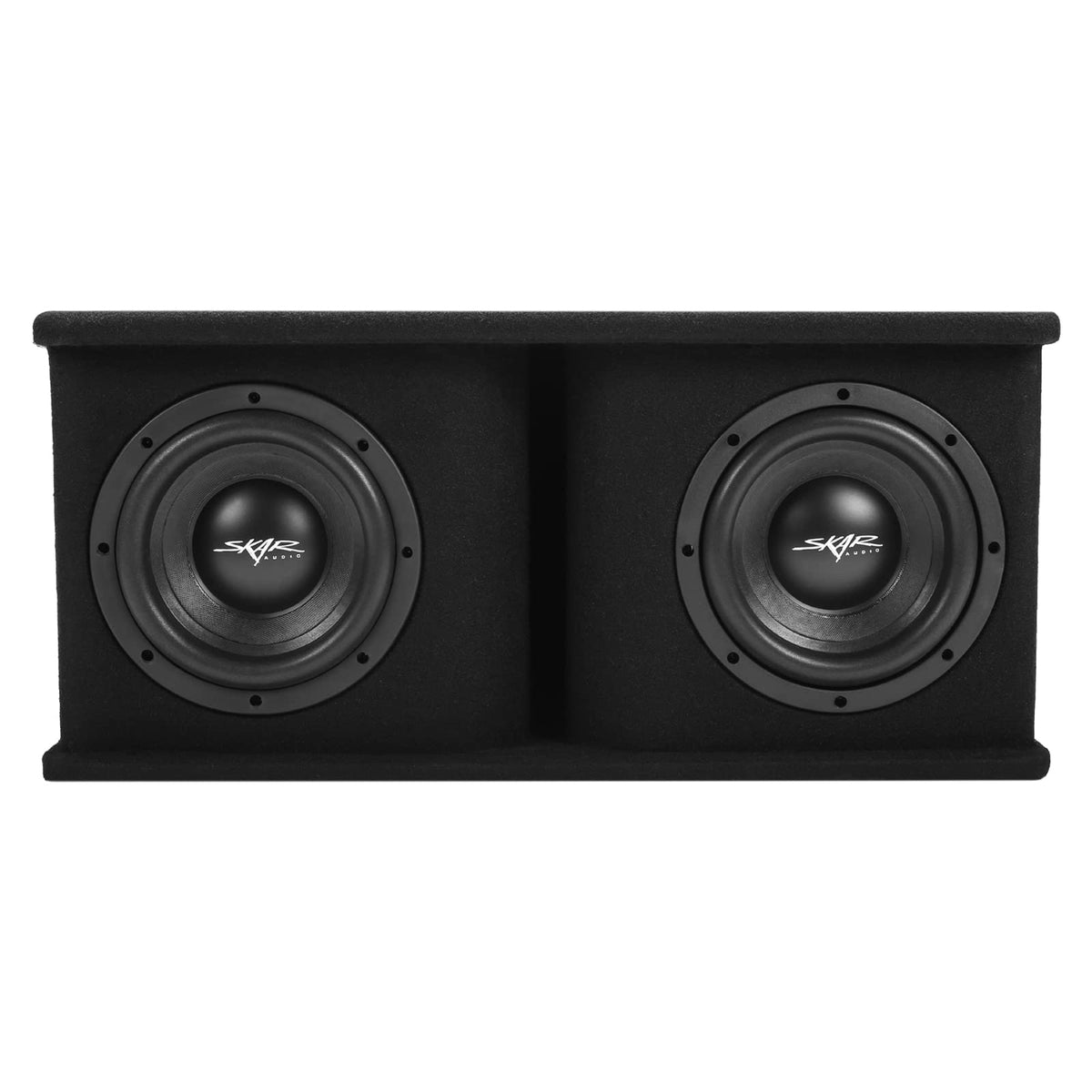 Inside view shows pre-loaded woofers for a quick, plug-and-play installation.