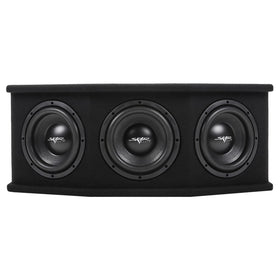 Skar Audio SDR-3X8D2 side view highlights dual slot ports for low-end response