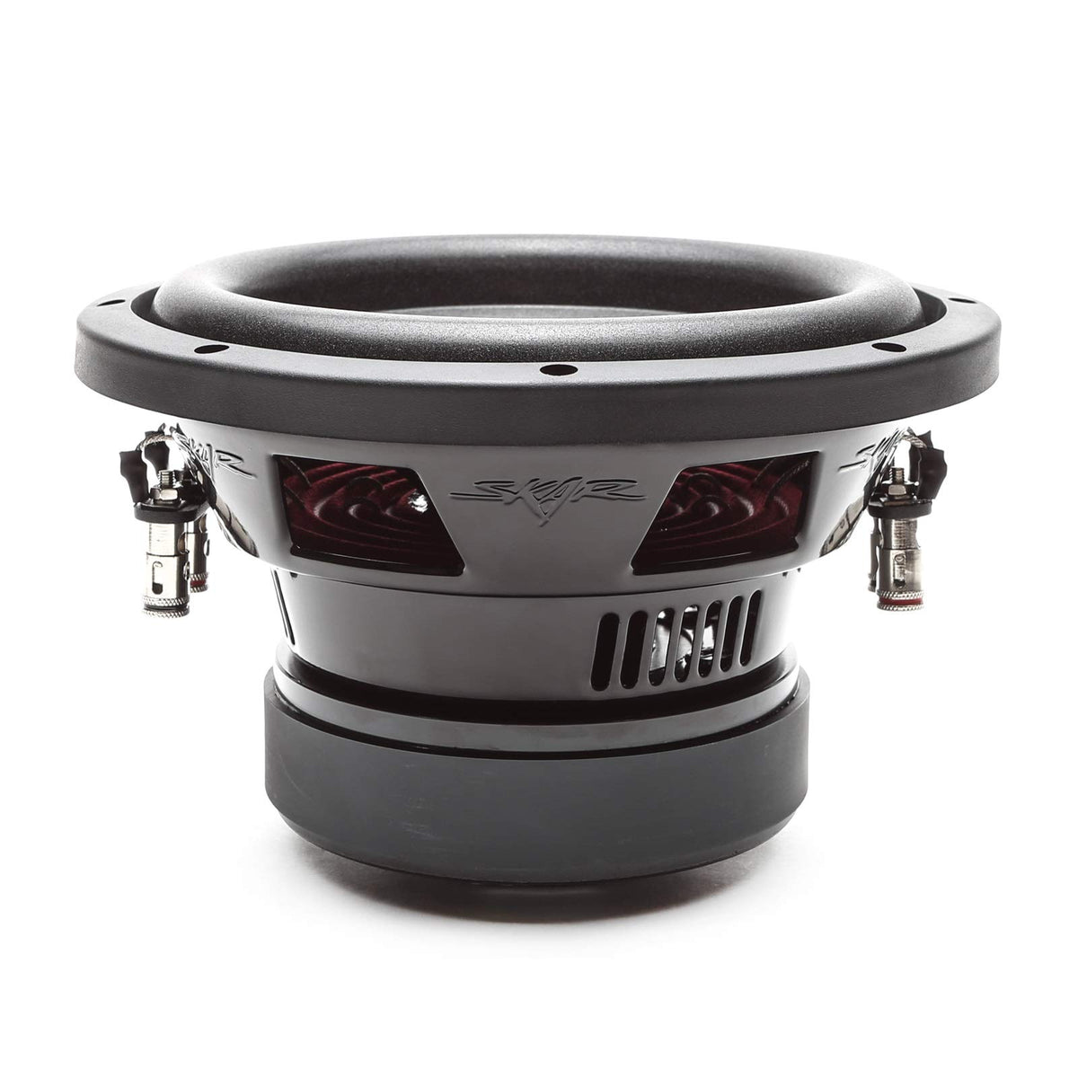 Skar SDR-8 D2 high-roll foam surround for durable bass response.