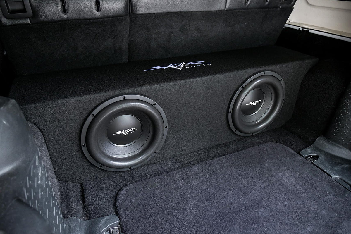 Skar Audio sealed design directs bass toward cabin and cargo area
