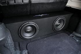 Skar Audio sealed design directs bass toward cabin and cargo area