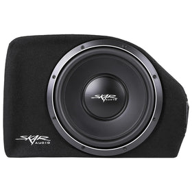 Skar Audio single 12-inch loaded sealed subwoofer enclosure front view for precise bass