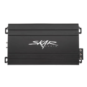 Skar Audio SK-M4004D compact amplifier front view for space-saving car installs.