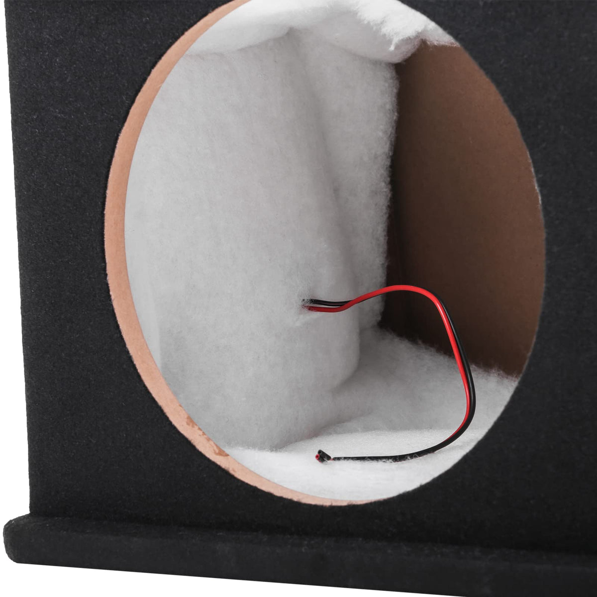 Skar Audio SK1X12V black carpet finish adds a sleek look