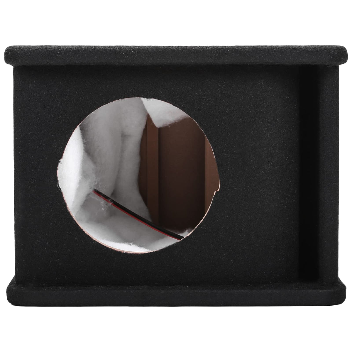 Skar Audio SK1X8V kerf port close-up highlights deep, accurate bass potential