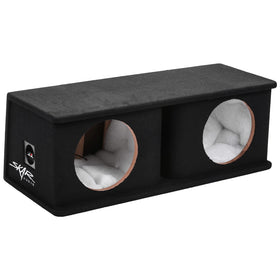 Skar Audio SK2X10V front view shows universal, ported dual 10-inch enclosure for big bass.