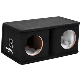 Skar Audio SK2X8V dual 8-inch ported enclosure shows universal-fit bass capability