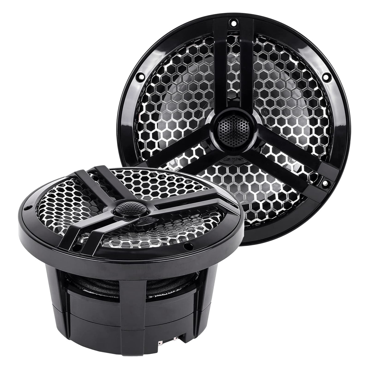Skar Audio SK8MB 8-inch marine coaxial front view for all-weather listening.