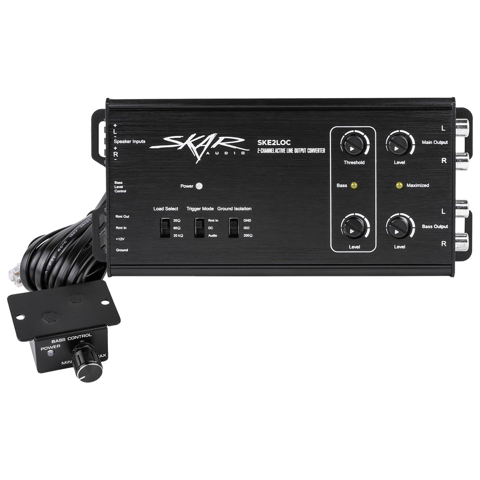 Skar Audio SKE2LOC front view, compact dash-ready design for easy installation