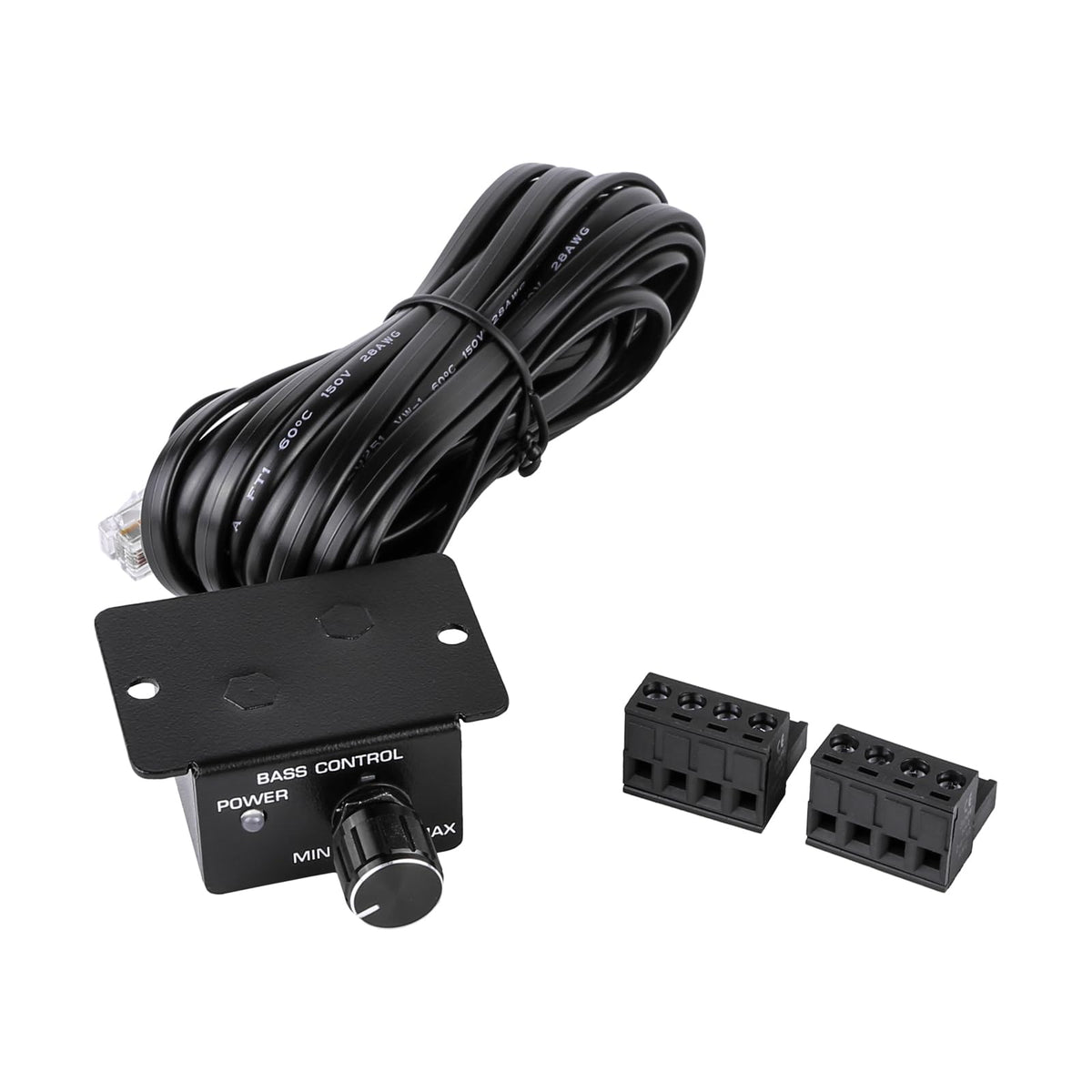 Skar Audio SKE2LOC packaging with remote control and accessories included