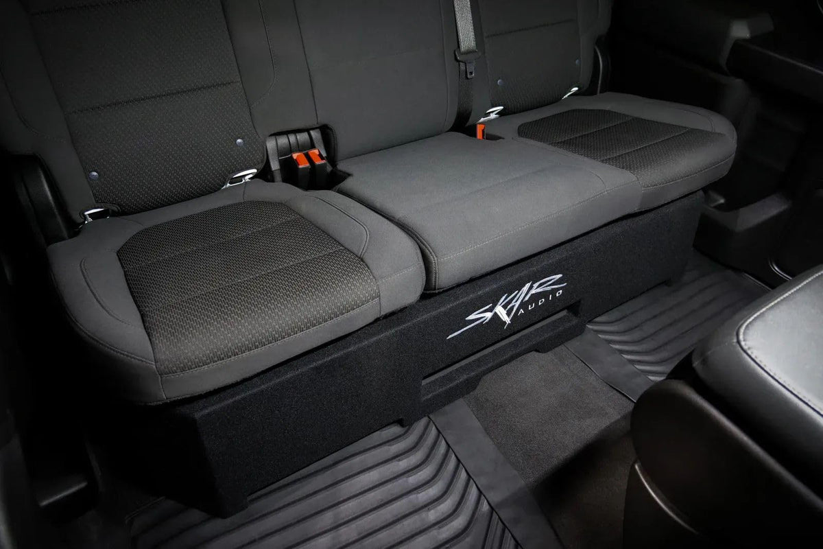 Skar Audio 11.125-inch cut-out and 5-inch mounting depth specification