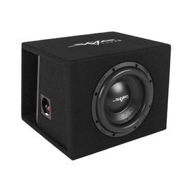 Skar Audio SVR-1X10D2 front view shows a compact high-power enclosure for car bass