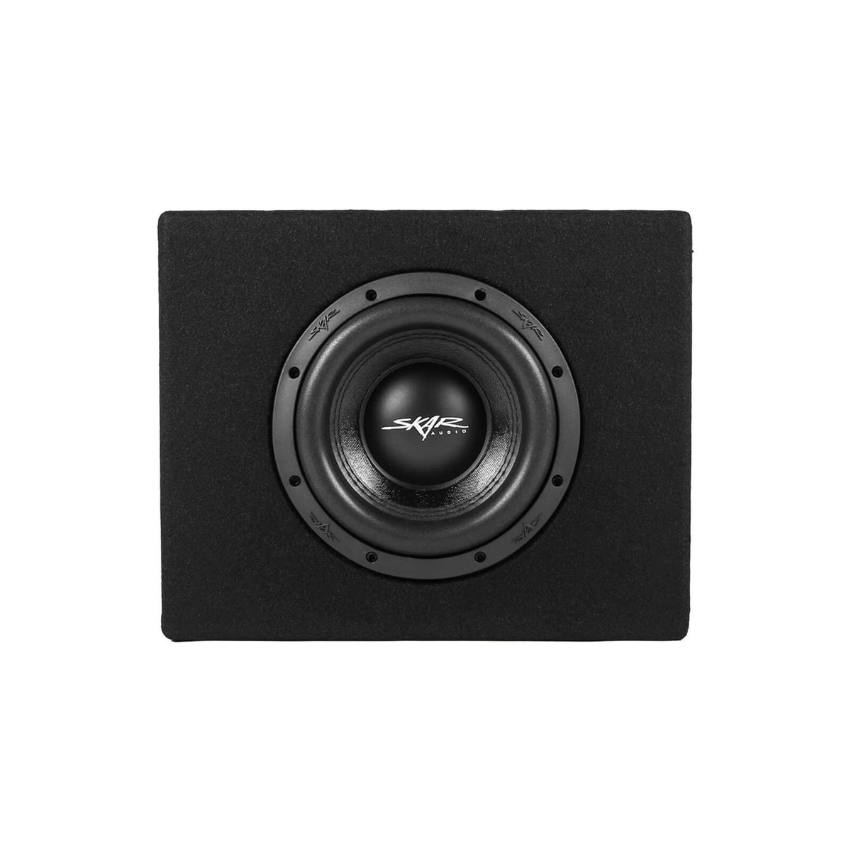 Skar Audio SVR-1X8D2 side profile shows space-efficient design for tight installations.