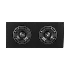 Skar Audio SVR-2X8D4 side view highlighting 3/4 inch MDF construction