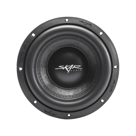 Skar Audio SVR-8 D2 magnet highlights ferrite motor for deep bass.