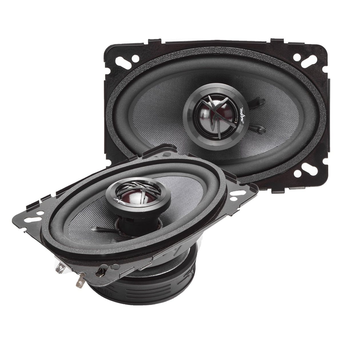 Skar Audio TX46 front view showing grille and cone for clearer sound