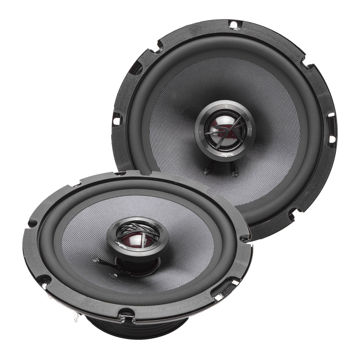 Skar Audio TX65 6.5-inch coaxial speaker front view for clearer car sound.