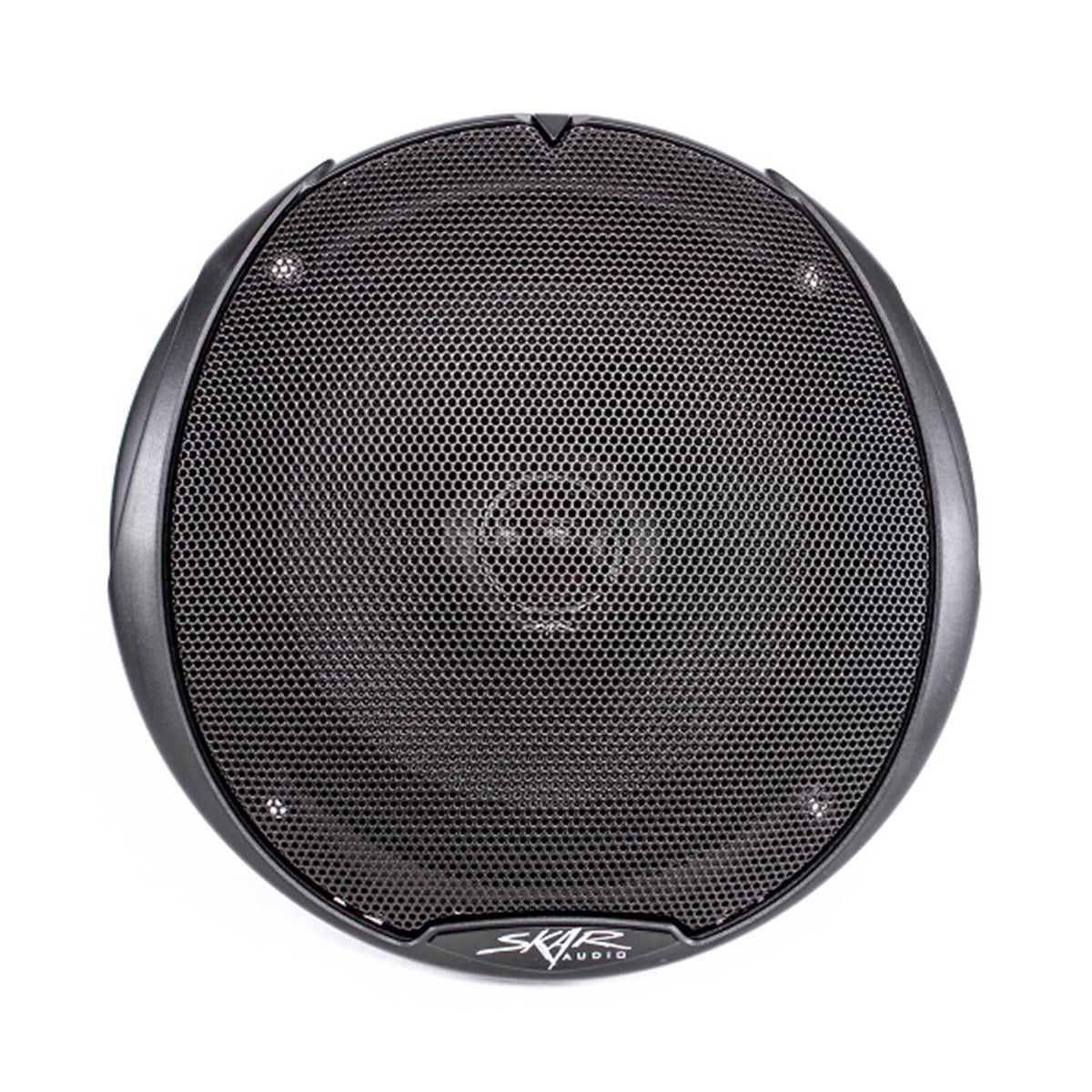 Skar Audio TX65 two-speaker pair installed in a car door for upgrade.