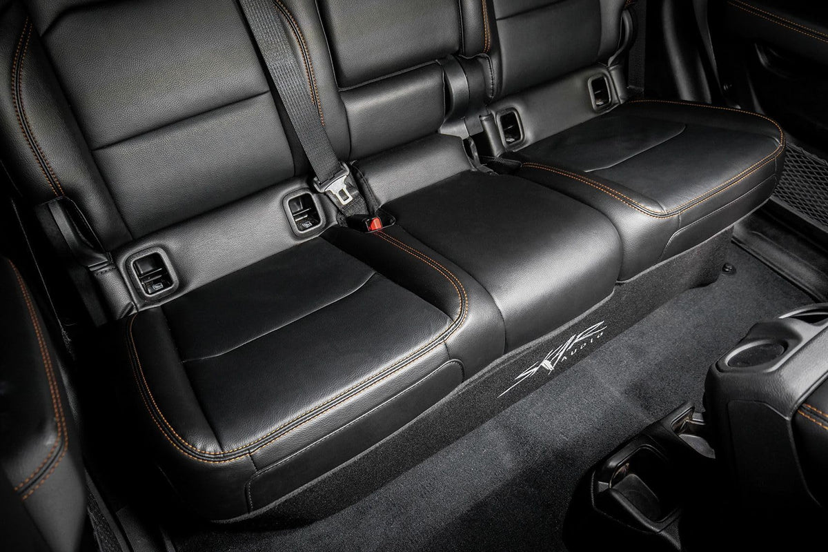Skar Audio under-seat Gladiator enclosure offers space-efficient design