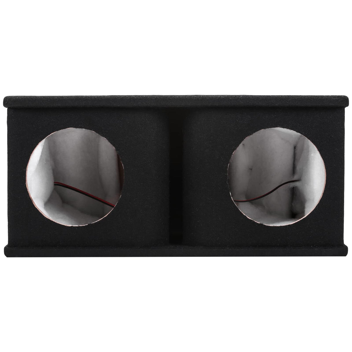 Skar Audio universal-fit dual-8 ported enclosure ready for deep vehicle bass